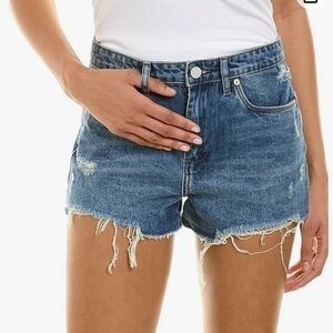 Blank NYC The Lenox High Rise Distressed Denim Shorts 30